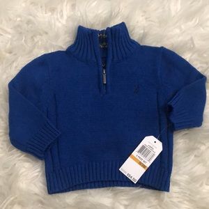 Nautica pullover half zip sweater 0/3months NWT